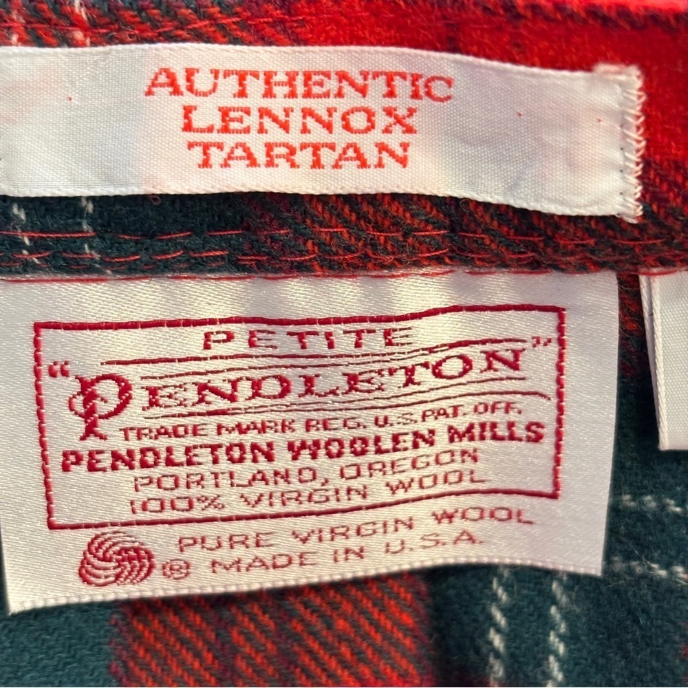 VTG Pendleton Tartan Plaid Skirt Pure Wool Pleated Long Made in USA 10 Petite - Picture 6 of 16